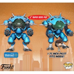 Funko Funko Pop! 15 cm Jeux Vidéo Overwatch D. Va with Meka (Blueberry) Edition Limitée