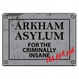 New DC Comics Arkham Asylum Metal Sign Plaque 21 x 15cm Wall Art Official