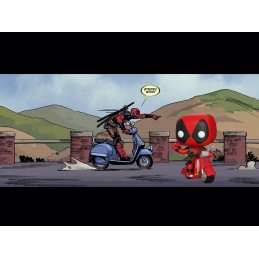 Funko Funko Pop Rides Marvel Deadpool on Scooter Vinyl Figure