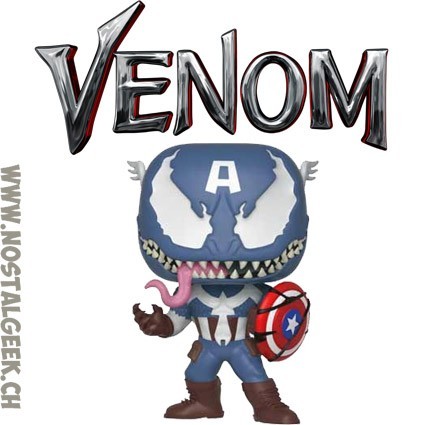 Funko Funko Pop Marvel Venom Venomized Captain America (Rare) Vinyl Figure