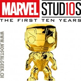 Funko Pop Marvel Studion 10th Anniversary Iron man (Gold Chrome) Exclusive Vinyl Figure