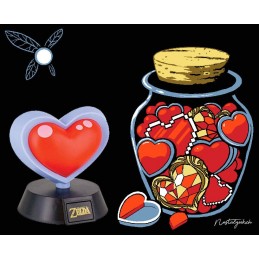 Paladone The Legend Of Zelda - Lampe 3D Heart Container 10cm