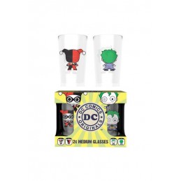 Verres DC Comics Original Harley Quinn et Joker Chibi