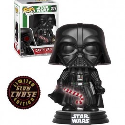 Funko Funko Pop Star Wars Holiday Darth Vader (Candy Cane) Chase Phosphorescent Edition Limitée