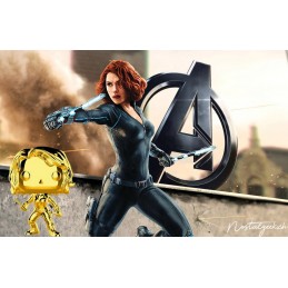 Funko Funko Pop Marvel Studio 10th Anniversary Black Widow (Gold Chrome) Exclusive Vinyl Figure