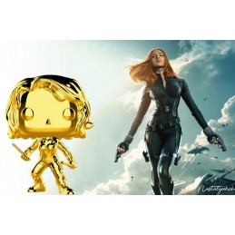 Funko Funko Pop Marvel Studio 10th Anniversary Black Widow (Gold Chrome) Edition Limitée