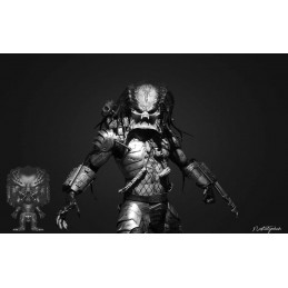 Funko Funko Pop Movies The Predator Fugitive Predator Gun Metal Edition limitée