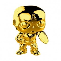 Funko Funko Pop Marvel Studio 10th Anniversary Captain America (Gold Chrome) Exclusive Vinyl Figure