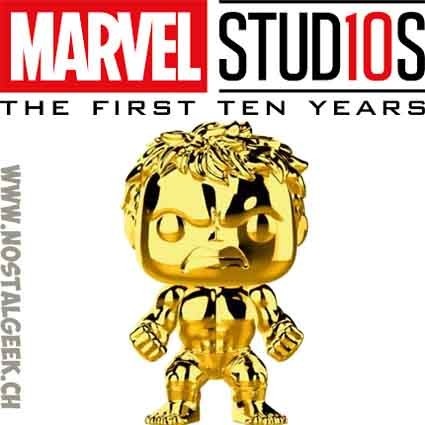 Funko Funko Pop Marvel Studio 10th Anniversary Hulk (Gold Chrome) Edition Limitée