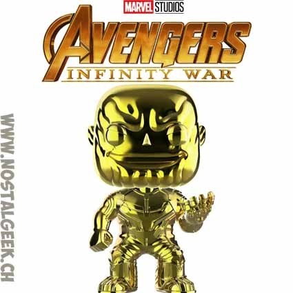 Funko Funko Pop Marvel Avengers Infinity War Thanos (Yellow Chrome) Editions Limitée