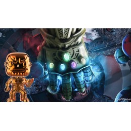 Funko Funko Pop Marvel Avengers Infinity War Thanos (Orange Chrome) Exclusive Vinyl Figure