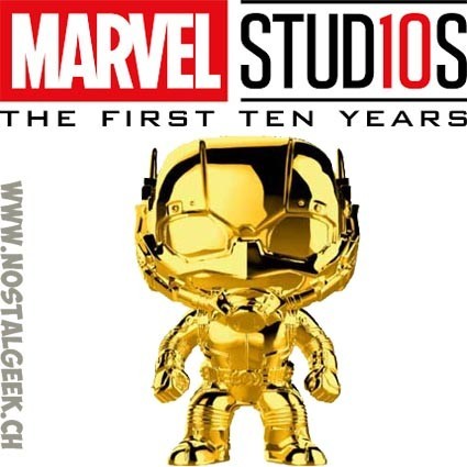 Funko Funko Pop Marvel Studio 10th Anniversary Ant-Man (Gold Chrome) Edition Limitée