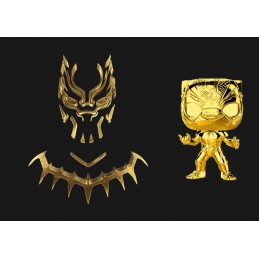 Funko Funko Pop Marvel Studio 10th Anniversary Black Panther (Gold Chrome) Edition Limitée