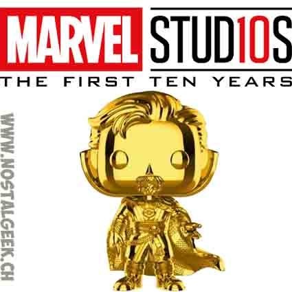 Funko Funko Pop Marvel Studio 10th Anniversary Doctor Strange (Gold Chrome)Exclusive Vinyl Figure