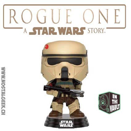 Funko Funko Pop! Star Wars Rogue One Scarif Stormtrooper Blue Chest Stripe Exclusive Vaulted Figure