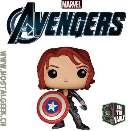 black widow with shield funko pop