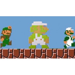 Nintendo Super Marios Bros. Luigi Fire 8 Bits Plush