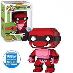 Funko Funko Pop Cartoons Teenage Mutant Ninja Turtles 8-bit Raphael (Neon Red) Edition Limitée