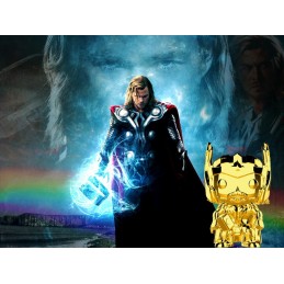 Funko Funko Pop Marvel Studio 10th Anniversary Thor (Gold Chrome) Edition Limitée