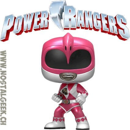 Funko Funko Pop TV Power Rangers Pink Ranger (Metallic) (Action Pose) Exclusive Vinyl Figure