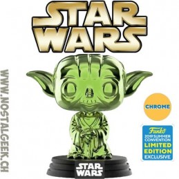 Funko Funko Pop SDCC 2019 Star Wars Yoda (Green Chrome) Edition Limitée