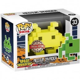 Funko Funko Pop Games Space Invaders 8 Bit Medium Invader (Jaune) Vaulted Edition Limitée