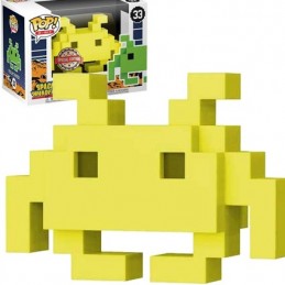 Funko Funko Pop Games Space Invaders 8 Bit Medium Invader (Jaune) Vaulted Edition Limitée