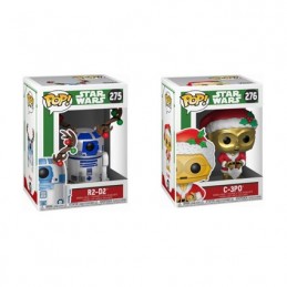 Funko Pack Funko Pop Star Wars Holiday C-3PO as Santa et R2-D2 (Reindeer) Vinyl Figures