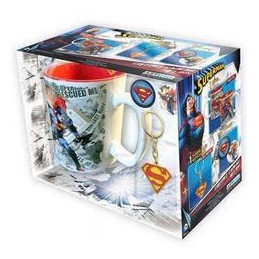 DC Comics Coffret cadeau Superman Mug + Porte-clés + Badges