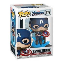 Funko Funko Pop N°573 Marvel Avengers Endgame Captain America (with Electrified Mjolnir and Broken Shield)