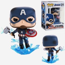 Funko Funko Pop N°573 Marvel Avengers Endgame Captain America (with Electrified Mjolnir and Broken Shield)