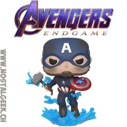 Funko Funko Pop N°573 Marvel Avengers Endgame Captain America (with Electrified Mjolnir and Broken Shield)Vinyl Figure