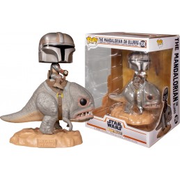 Funko Pop N°358 Rides 15 cm Star Wars The Mandalorian on Blurrg Vaulted Vinyl Figure