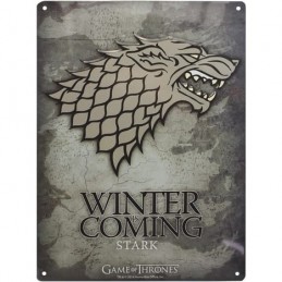 AbyStyle Game Of Thrones - Stark Winter is coming Metal plate (28x38cm)