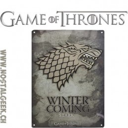 AbyStyle Game Of Thrones - Plaque Murale métal Stark Winter is coming (28x38cm)