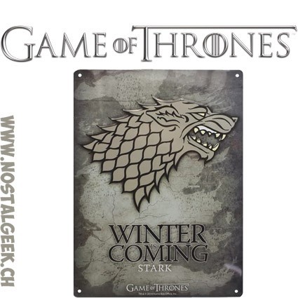 AbyStyle Game Of Thrones - Stark Winter is coming Metal plate (28x38cm)