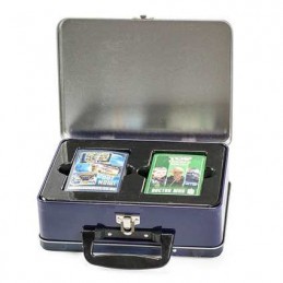 Doctor Who Lunch Box : TARDIS Tin Tote with Dr Who Top Trumps Collectors Cards