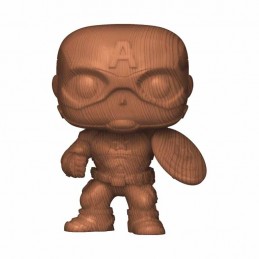 Funko Funko Pop Marvel Captain America Wood Deco Edition Limitée