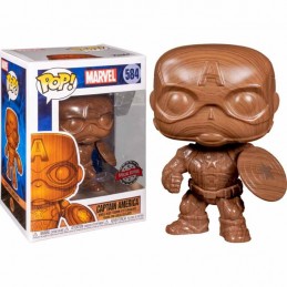 Funko Funko Pop Marvel Captain America Wood Deco Edition Limitée