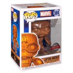 Funko Funko Pop Marvel Captain America Wood Deco Edition Limitée