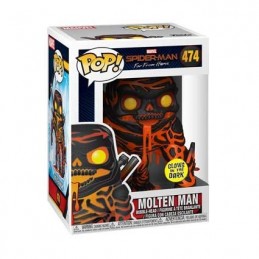 Funko Funko Pop Marvel Spider-Man Far From Home Molten Man Phosphorescent Edition Limitée