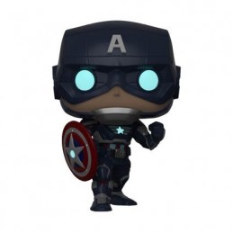 Funko Funko Pop Games Marvel Captain America (Avengers Game) Phosphorescent Edition Limitée