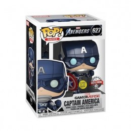 Funko Funko Pop Games Marvel Captain America (Avengers Game) Phosphorescent Edition Limitée