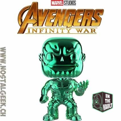 Funko Funko Pop Marvel Avengers Infinity War Thanos (Green Chrome) Vaulted Exclusive Vinyl Figure