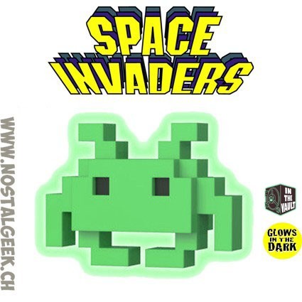 Funko Funko Pop Games Space Invaders 8 Bit Medium Invader Phosphorescent Vaulted Edition Limitée
