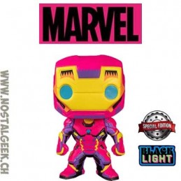 Funko Funko Pop Marvel N°649 Iron Man (Black Light) Exclusive Vinyl Figure