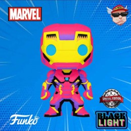 Funko Funko Pop Marvel N°649 Iron Man (Black Light) Edition Limitée