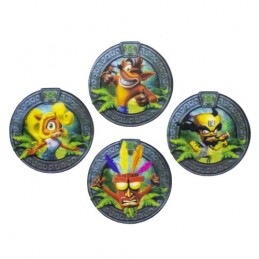 Paladone Crash Bandicoot Set de 4 Dessous de verre 3d