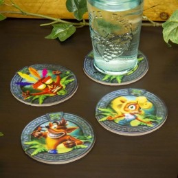 Paladone Crash Bandicoot Set de 4 Dessous de verre 3d