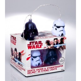 Star Wars Darth Vader et Stormtrooper Helmet 3d String Lights